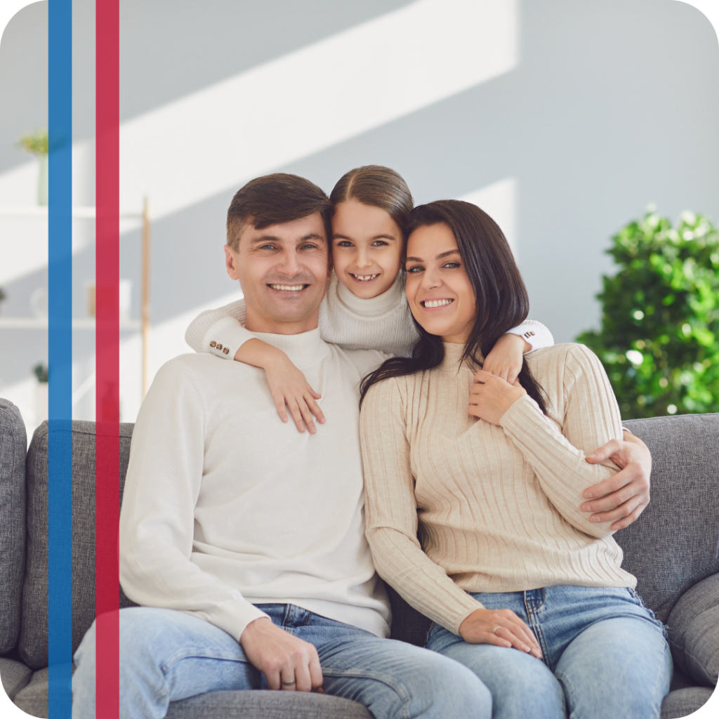 happy family at home