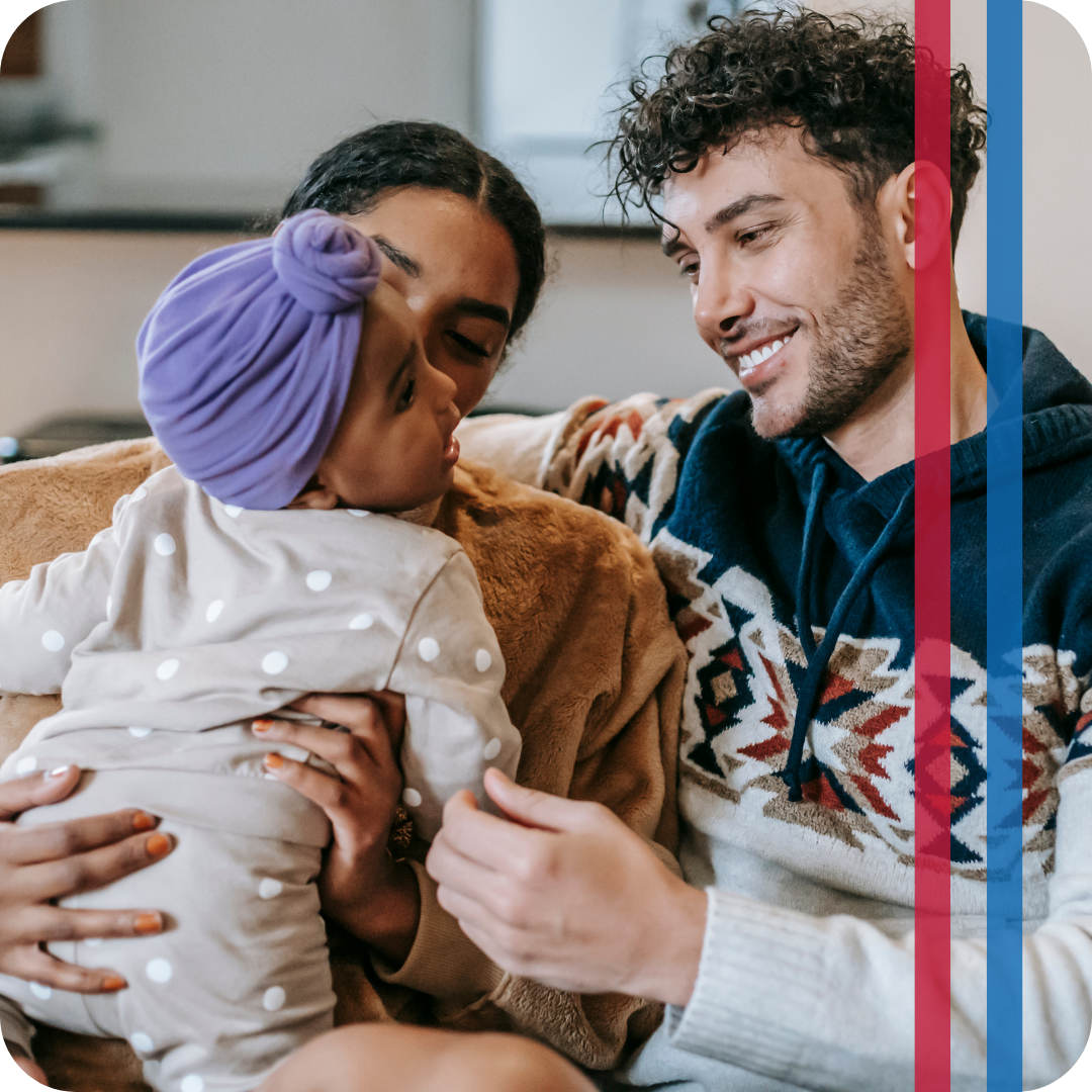 family comfortable at home
