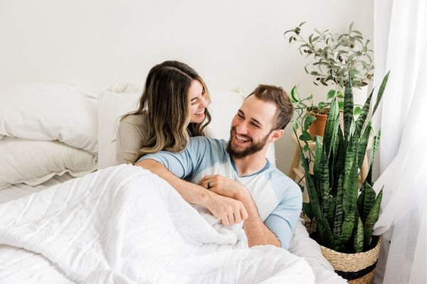 couple spending time at home