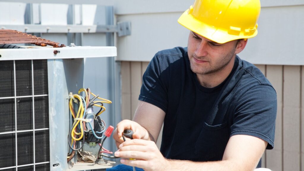 HVAC tech fixing system