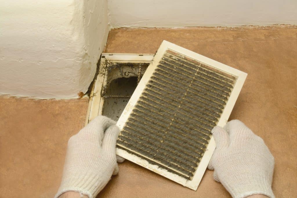 dusty ventilation grilles